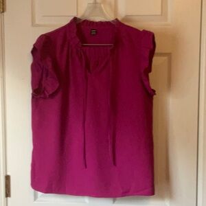 Shein Women’s Magenta V-Neck Flounce Sleeves Barbiecore Short Set Size X-Large